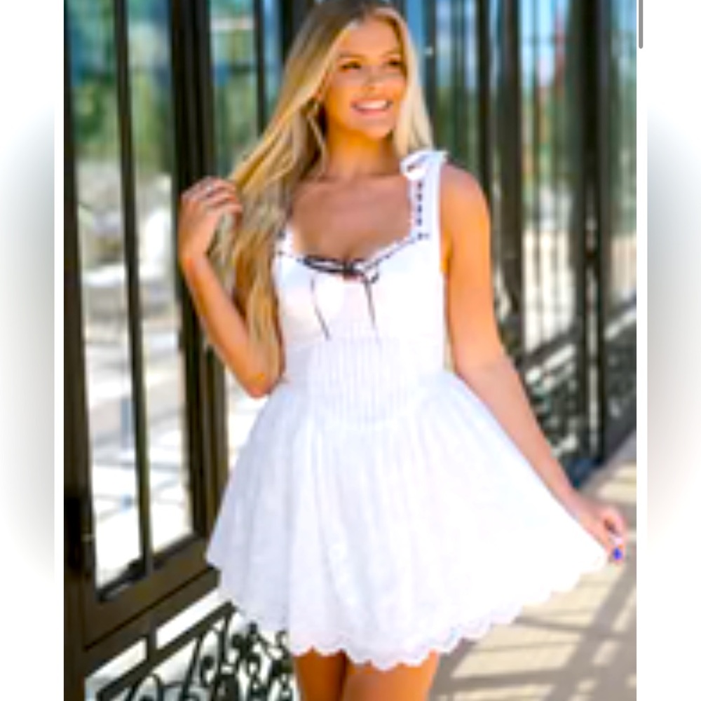 These Three Boutique Pauley Eyelet Mini Dress